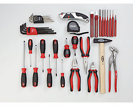 VIGOR Assortiment d'outils ESSENTIAL - kit d'outils combinés, 21 pièces seules (sans support)