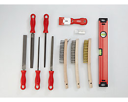VIGOR Assortiment d'outils SHAPE - limes et brosses, 20 pièces seules (sans support)