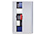 Rollladenschrank | HxBxT 1980 x 1200 x 420 mm | 4 Fachböden | 5 Ordnerhöhen | Anzianblau-Lichtgrau | CP