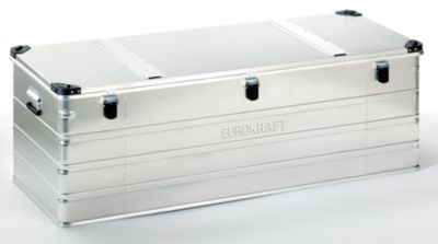 Image of EUROKRAFT Aluminiumbehälter mit Stapelecken - Inhalt 400 l LxBxH 1532 x 585 x 515 mm