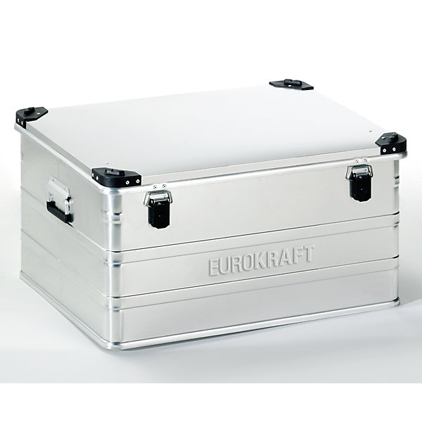 Image of EUROKRAFT Aluminiumbehälter mit Stapelecken - Inhalt 157 l LxBxH 782 x 585 x 412 mm
