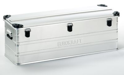 Image of EUROKRAFT Aluminiumbehälter mit Stapelecken - Inhalt 163 l LxBxH 1182 x 385 x 412 mm