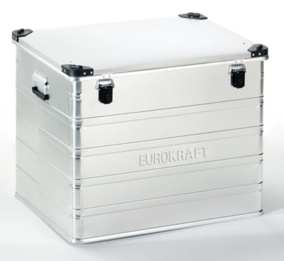 Image of EUROKRAFT Aluminiumbehälter mit Stapelecken - Inhalt 240 l LxBxH 782 x 585 x 622 mm
