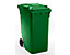 Conteneur à déchets en plastique conforme à la norme DIN EN 840 - capacité 360 l, h x l x p 1100 x 600 x 874 mm, Ø roues 200 mm - anthracite, 5 pièces et +