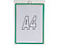 Tarifold Pochette transparente à accrocher - pour format A4 - coloris vert, lot de 10