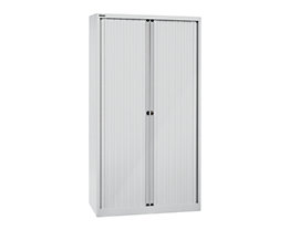 Bisley Armoire à rideaux Euro - 4 tablettes, 5 hauteurs de classeurs