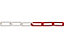 PE-Gliederkette, Gliederstärke 8 mm, Bundlänge 25 m, rot-weiß, ab 4 Stück 