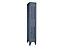 Wolf Stahlspind mit Stollenfüßen, Abteile horizontal geteilt - Lochblechtüren, Abteilbreite 300 mm - 2 Abteile, blaugrau