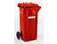 EUROKRAFT Conteneur à déchets en plastique conforme à la norme DIN EN 840 - capacité 120 l, h x l x p 933 x 482 x 552 mm - vert, 5 pièces et +