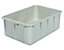 VECTURA Kunststoff-Stapelbehälter - Inhalt 50 l, Außenmaße LxBxH 660 x 450 x 225 mm - grau