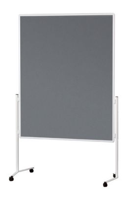 Image of magnetoplan® Moderationswand Rahmen weiß - einteilig - Filz grau