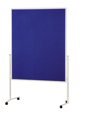 Image of magnetoplan® Moderationswand Rahmen weiß - einteilig - Filz blau