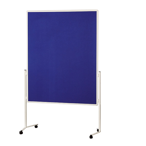 Image of magnetoplan® Moderationswand Rahmen weiß - einteilig - Filz blau