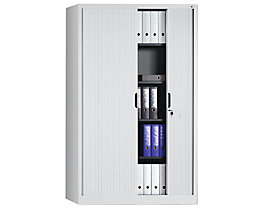 Armoire à rideaux hauteur 1980 mm - l x p 1200 x 420 mm, 4 tablettes