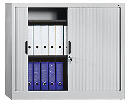 Armoire à rideaux hauteur 1030 mm - l x p 1200 x 420 mm, 2 tablettes