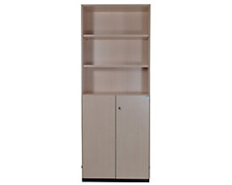 office akktiv CARINA Armoire et rayonnage de bureau combinés - 1 tablette derrière portes, 2 tablettes visibles