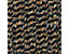 COBA Schmutzfangmatte für innen, Flor aus Polypropylen - LxB 1200 x 900 mm, VE 1 Stk - schwarz / metallic