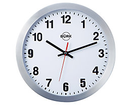 Horloge murale en aluminium, Ø 300 mm - horloge radio-pilotée