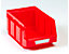 VIPA Sichtlagerkasten aus Polyethylen - LxBxH 167 x 105 x 82 mm - rot, VE 48 Stk