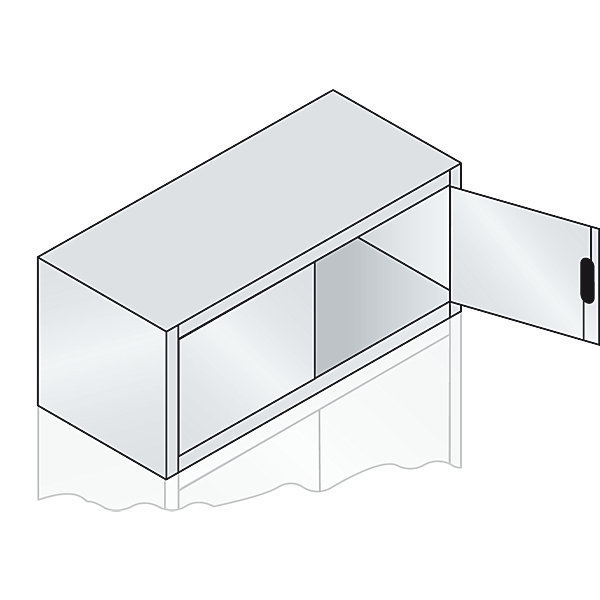 Image of CP Aufsatzschrank mit Flügeltüren - HxBxT 500 x 1200 x 500 mm - lichtgrau