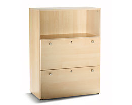 VERA Armoire combinée - 2 tiroirs pour dossiers suspendus, 1 hauteur de classeurs