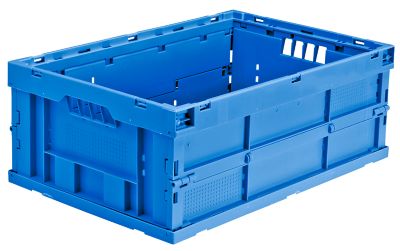 Image of utz Faltbox aus Polypropylen - Inhalt 43 l LxBxH 600 x 400 x 225 mm - blau VE 4 Stk