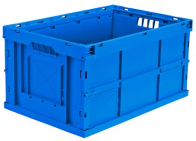 Image of Faltbox aus Polypropylen - Inhalt 63 l LxBxH 600 x 400 x 320 mm - blau VE 4 Stk