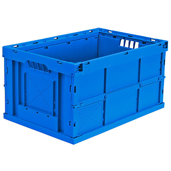 Image of Faltbox aus Polypropylen - Inhalt 63 l LxBxH 600 x 400 x 320 mm - blau VE 4 Stk