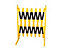 Barrière extensible - avec pieds - jaune / noir, longueur max. 3600 mm