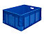 Bac industriel pour charges lourdes - capacité 132 l, L x l x h 800 x 600 x 320 mm - bleu