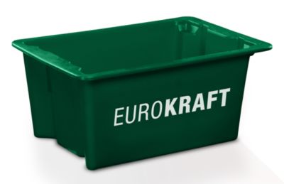 Image of EUROKRAFT Drehstapelbehälter aus lebensmittelechtem Polypropylen Inhalt 6 Liter VE 4 Stk grün