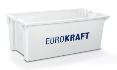 Image of EUROKRAFT Drehstapelbehälter aus lebensmittelechtem Polypropylen Inhalt 13 Liter VE 4 Stk natur