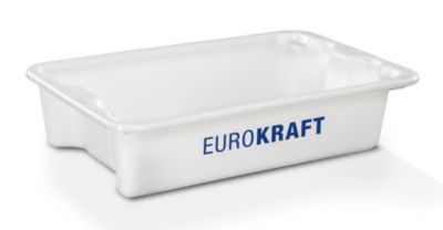 Image of EUROKRAFT Drehstapelbehälter aus lebensmittelechtem Polypropylen Inhalt 18 Liter VE 3 Stk natur