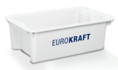 Image of EUROKRAFT Drehstapelbehälter aus lebensmittelechtem Polypropylen - Inhalt 34 Liter VE 3 Stk - Wände und Boden