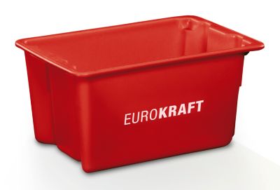 Image of EUROKRAFT Drehstapelbehälter aus lebensmittelechtem Polypropylen - Inhalt 50 Liter VE 3 Stk - Wände und Boden