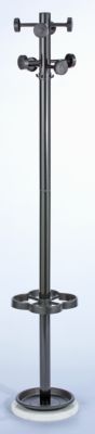 Garderobenständer mit schwarzen Hakenknöpfen - Höhe 1700 mm, Ø 300 mm
