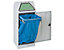 Collecteur de tri avec trappe à ouverture manuelle - avec support sacs-poubelle amovible - capacité 45 litres, tôle d'acier galvanisée