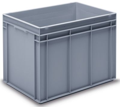 Image of utz Euro-Stapelbehälter aus lebensmittelechtem PP - Traglast 20 kg silbergrau - Inhalt 90 l Außenhöhe 425 mm VE 2 Stk