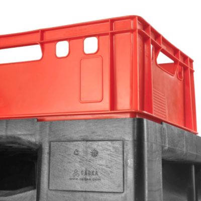 Lot de 10 palettes perdues pour charges lourdes - L x l x h 1200 x 1000 x 160 mm - charge max. statique 14000 kg, 3 lots et +