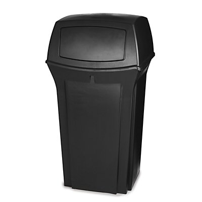 Rubbermaid Abfallbehälter (PE) - feuerhemmend, Volumen 133 Liter - schwarz