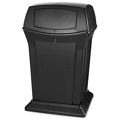 Rubbermaid Abfallbehälter aus PE - 170 l Inhalt und feuerhemmend - schwarz