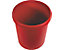 helit Corbeille à papier en plastique - capacité 30 l, hauteur 405 mm, lot 5 pces - rouge, lot de 5