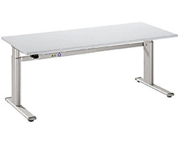 UPLINER Bureau sur pieds à hauteur réglable électriquement - 655 – 1300 mm, l x p 1600 x 800 mm