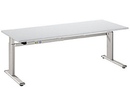 UPLINER Bureau sur pieds à hauteur réglable électriquement - 655 – 1300 mm, l x p 1800 x 800 mm