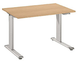 UPLINER Bureau sur pieds à hauteur réglable manuellement - 725 – 1185 mm, l x p 1200 x 800 mm