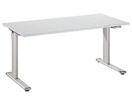 UPLINER Bureau sur pieds à hauteur réglable manuellement - 725 – 1185 mm, l x p 1600 x 800 mm