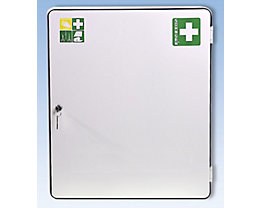 Armoire à pharmacie conforme à la norme DIN 13169 - à 1 porte, blanc, h x l x p 552 x 452 x 170 mm