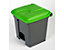 Collecteur de déchets à pédale, en plastique - h x l x p 435 x 410 x 400 mm, 30 l - blanc