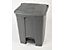 Collecteur de déchets à pédale, en plastique - h x l x p 675 x 505 x 415 mm, 70 l - gris