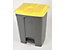 Collecteur de déchets à pédale, en plastique - h x l x p 675 x 505 x 415 mm, 70 l - gris